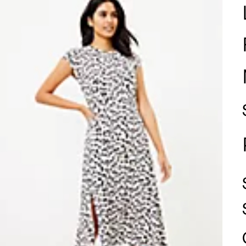 Leopard print swing dress, flutter sleeves, new w tags, size 12, midi